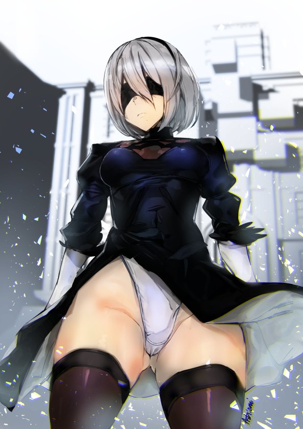 2b (nier and 1 more) drawn by ashiomi_masato