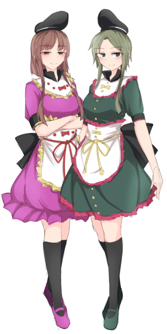 nishida satono and teireida mai (touhou) drawn by kuroba_rapid