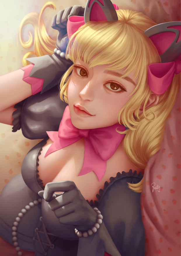 d.va and black cat d.va (overwatch and 1 more) drawn by poppyminty