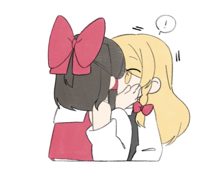 hakurei reimu and kirisame marisa (touhou) drawn by rinco_s2