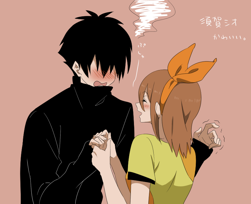kanzaki shiori and suga koutarou (kirisame ga furu mori) drawn by kurimilove