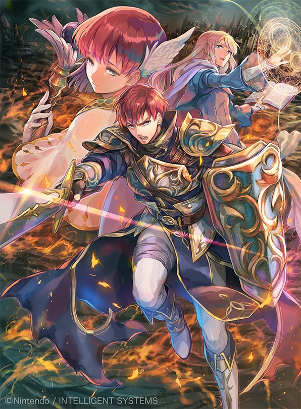 priscilla, lucius, and raven (fire emblem and 2 more) drawn by bisaiiiii