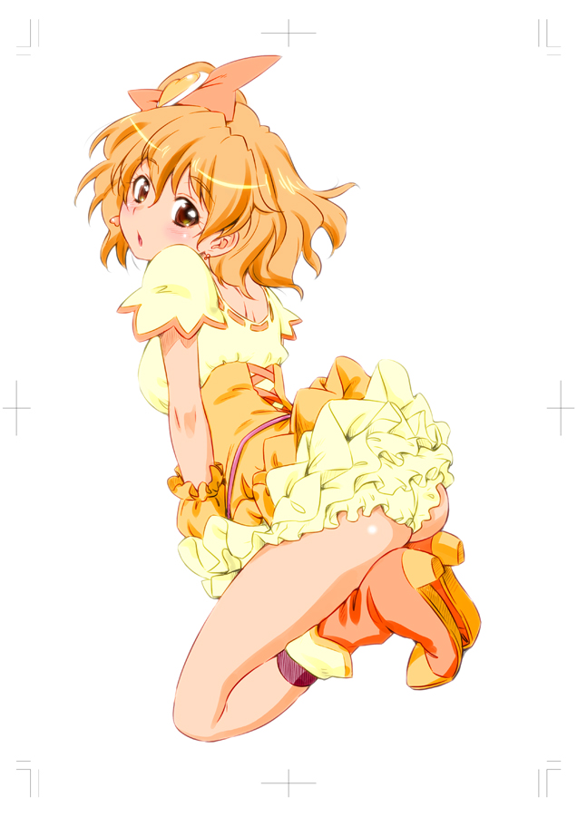 yamabuki inori and cure pine (precure and 1 more) drawn by kazuma_muramasa