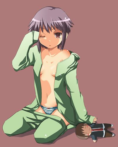 nagato yuki (suzumiya haruhi no yuuutsu) drawn by yuuji_overall