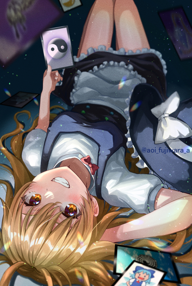 kirisame marisa, komeiji koishi, and cirno (touhou and 1 more) drawn by fujiwara_aoi