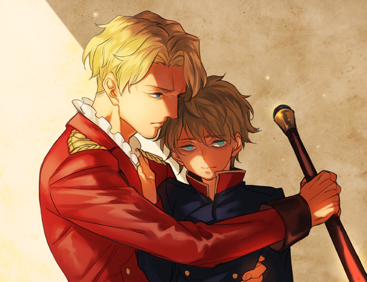 slaine troyard and cruhteo (aldnoah.zero) drawn by animoool