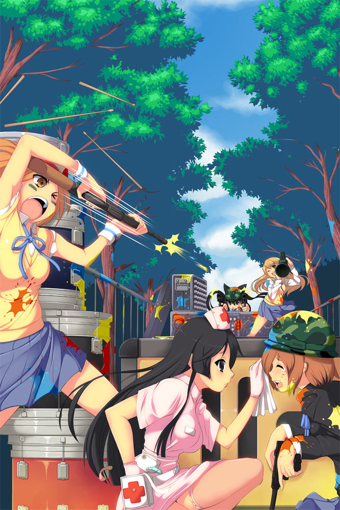 akiyama mio, nakano azusa, hirasawa yui, tainaka ritsu, and kotobuki tsumugi (k-on!) drawn by koflif