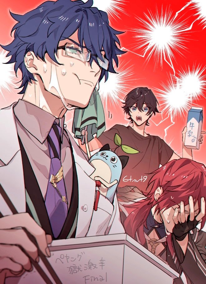 leos vincent, lauren iroas, mameneko, and axia krone (nijisanji) drawn by 6tnut9