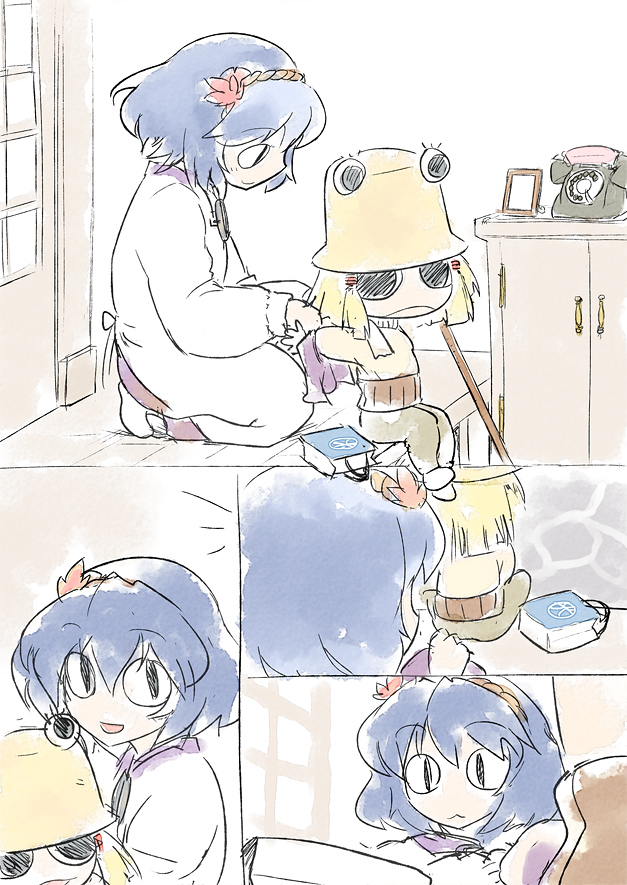 moriya suwako, yasaka kanako, and snake-eyed kanako (touhou) drawn by ebizome