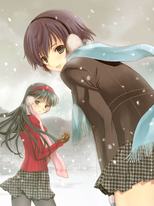 shirogane naoto and amagi yukiko (persona and 1 more) drawn by seiru_(prairie)