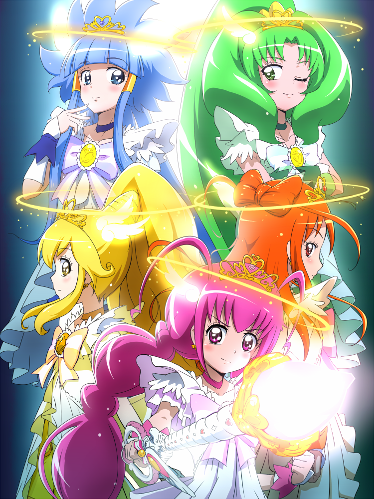 midorikawa nao, kise yayoi, aoki reika, hino akane, cure peace, and 4 more (precure and 1 more) drawn by tj-type1