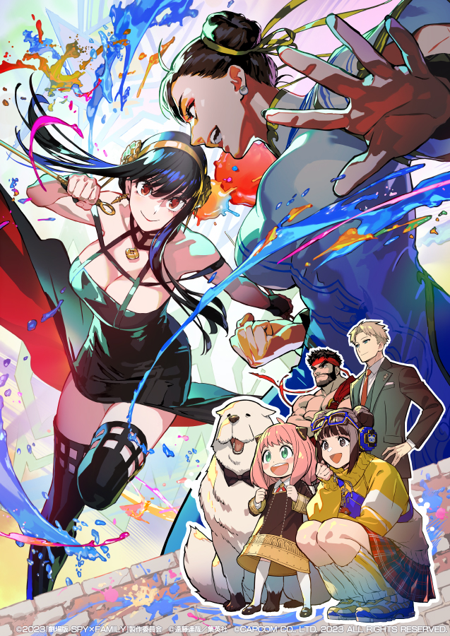 yor briar, chun-li, anya, twilight, ryu, and 2 more (street fighter and 2 more) drawn by mita_chisato