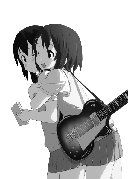 nakano azusa and hirasawa yui (k-on!) drawn by hamao