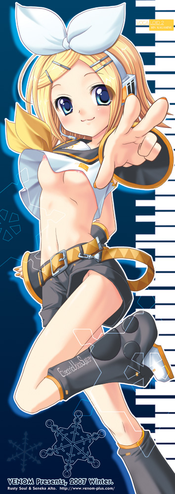 kagamine rin (vocaloid) drawn by alto_seneka and rusty_soul