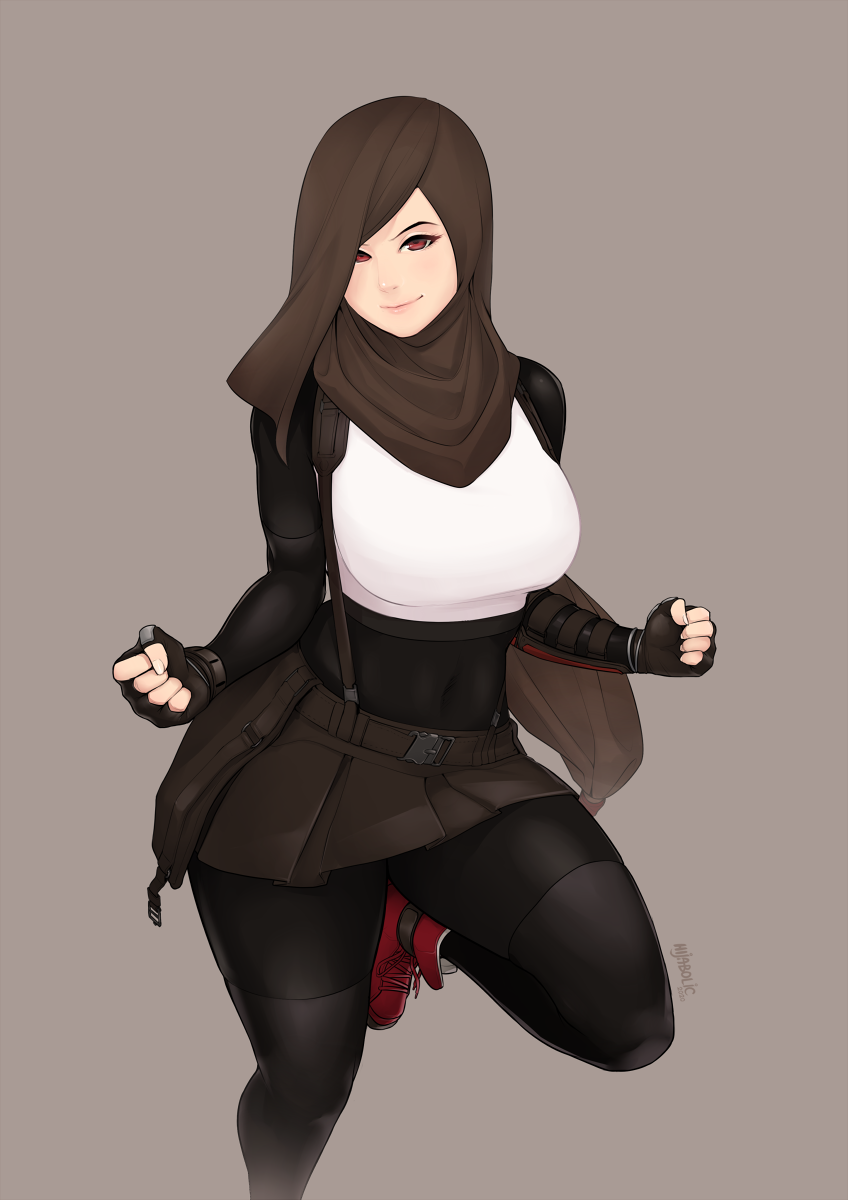 tifa lockhart (final fantasy and 2 more) drawn by hijabolic