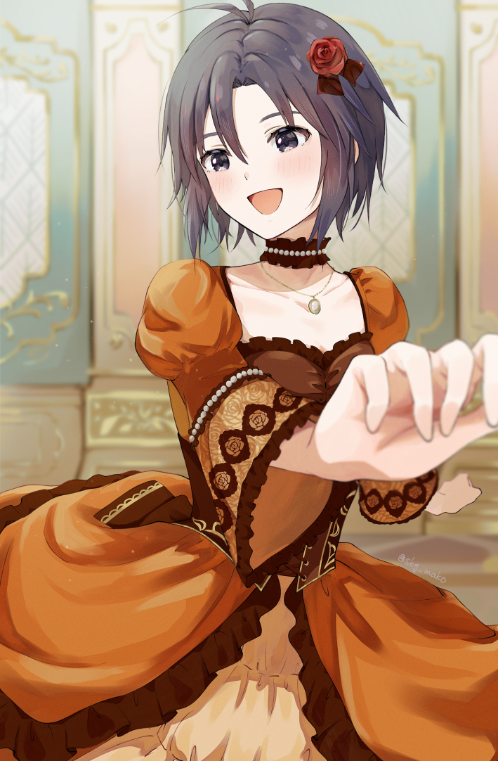kikuchi makoto (idolmaster and 3 more) drawn by mogskg