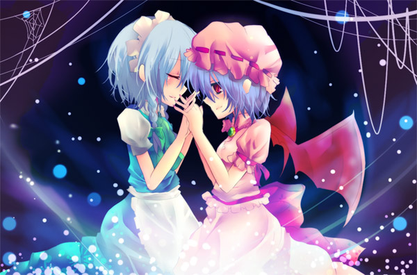 remilia scarlet and izayoi sakuya (touhou) drawn by pochi-t