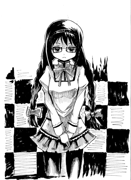 akemi homura (mahou shoujo madoka magica) drawn by tatami_(loop)