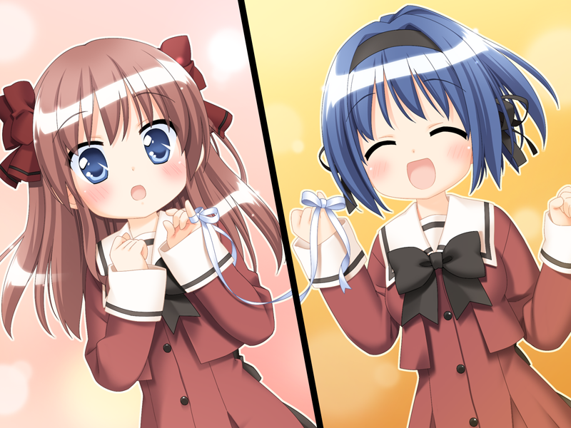yuuki amane and hanemura kaori (sono hanabira ni kuchizuke wo and 1 more) drawn by kani_biimu