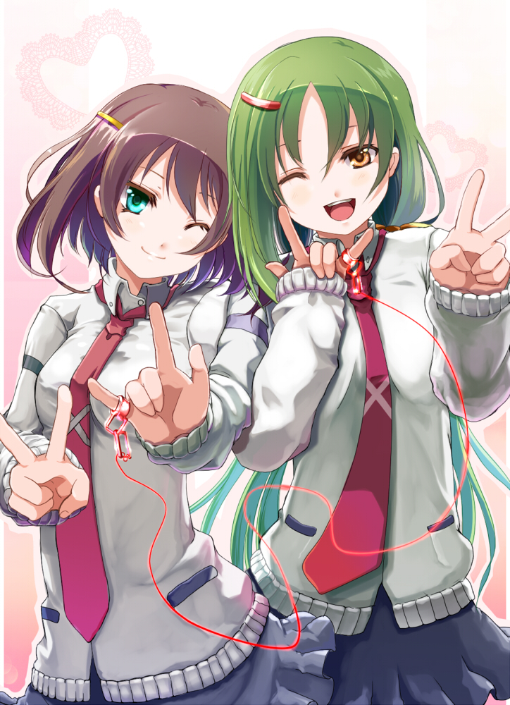 tsuruta himeko and shirouzu mairu (saki and 1 more) drawn by mogumoge