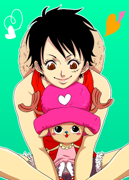 tony tony chopper and luffyko (one piece) drawn by koyoko_(54k)