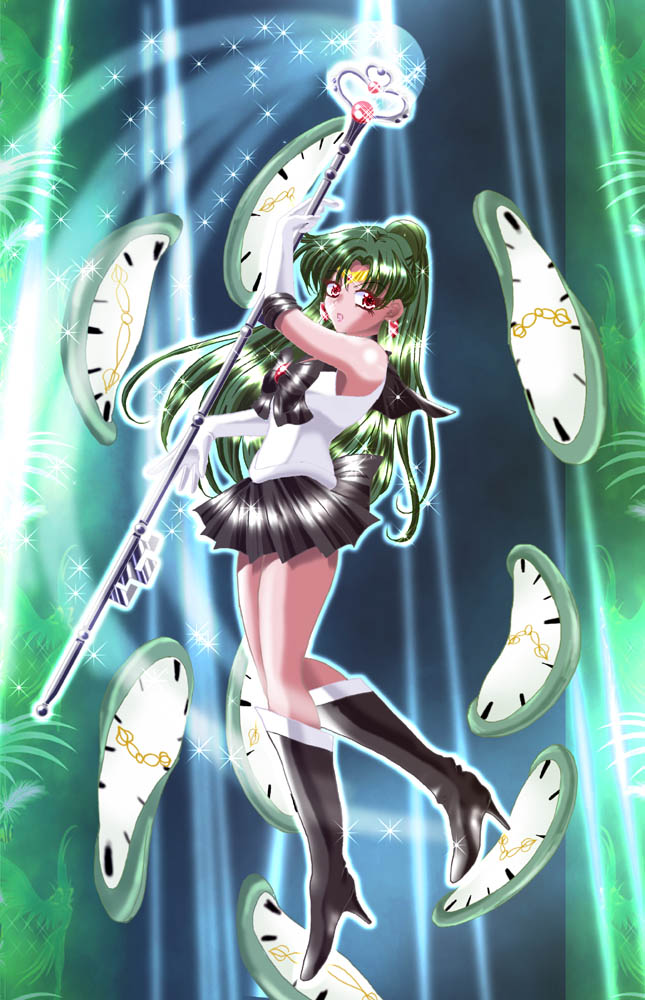 meiou setsuna and sailor pluto (bishoujo senshi sailor moon) drawn by yukinyan