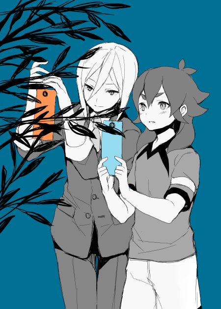 afuro terumi and kishibe taiga (inazuma eleven and 1 more) drawn by tokio_neo