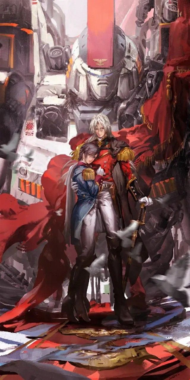 zechs merquise, tallgeese, and lucrezia noin (gundam and 1 more) drawn by stu_dts