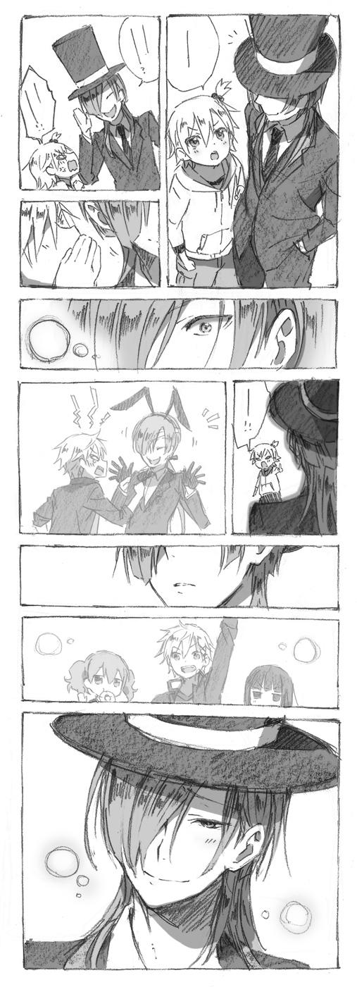shirakiin ririchiyo, roromiya karuta, watanuki banri, and natsume zange (inu x boku ss) drawn by tsuu_(tu-3)
