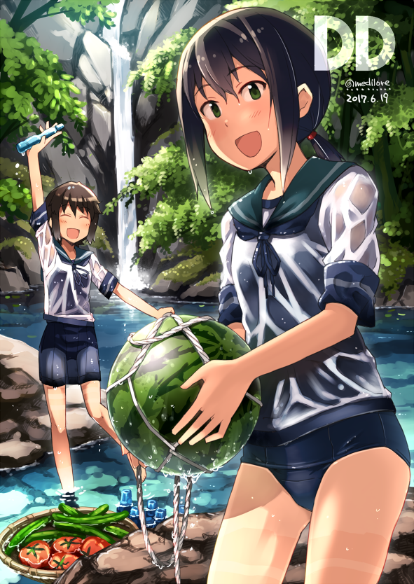 fubuki and miyuki (kantai collection) drawn by sakura_(medilore)