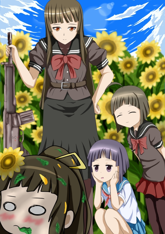 g3a3, hk33e, mp5, and hk53 (upotte!!) drawn by sorariro_(nicoseiga_21562538)