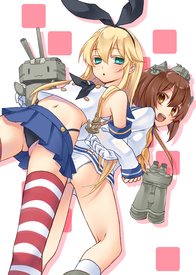 shimakaze, yukikaze, and rensouhou-chan (kantai collection) drawn by yayoi_(egoistic_realism)