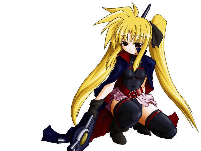fate testarossa and bardiche (lyrical nanoha and 1 more)