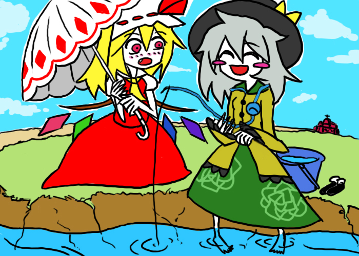 flandre scarlet and komeiji koishi (touhou and 1 more) drawn by yuberyu