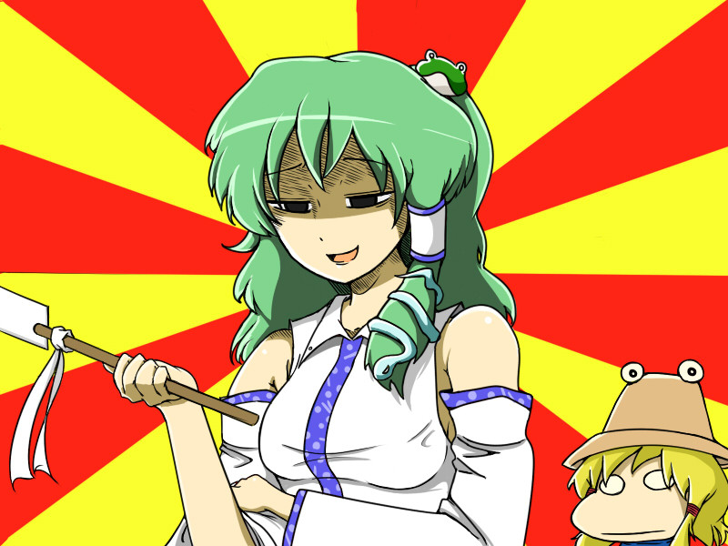 kochiya sanae and moriya suwako (touhou) drawn by tsunamayo