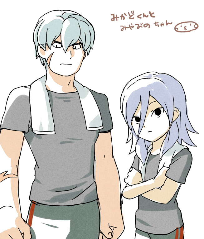 miyabino reiichi and mikado haruma (inazuma eleven and 1 more) drawn by mizuhara_aki