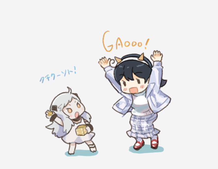 ushio, ushio kai ni, and northern little sister (kantai collection) drawn by saiguchi_otoufu