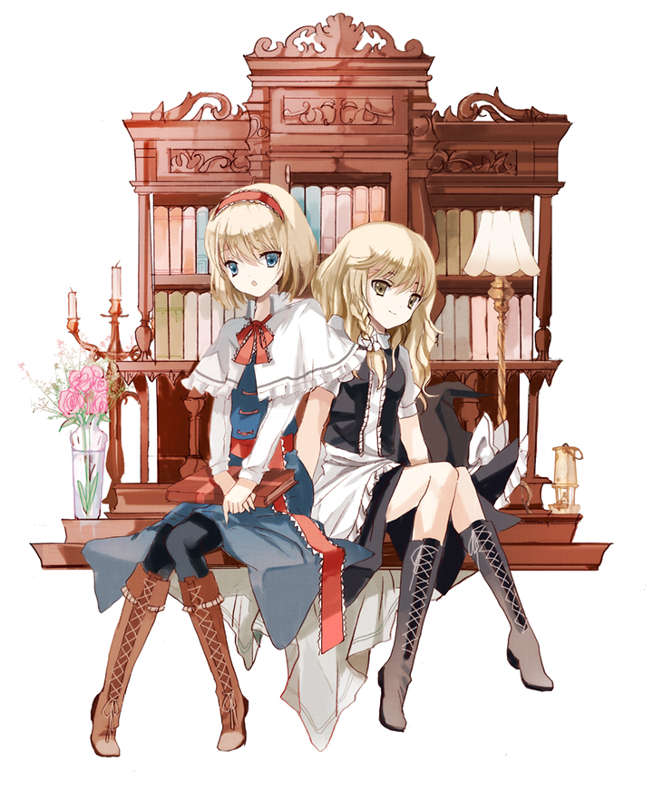 kirisame marisa and alice margatroid (touhou) drawn by cierra_(ra-bit)