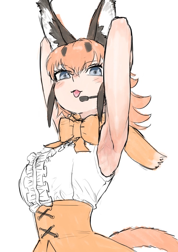 caracal (kemono friends and 1 more) drawn by kishida_shiki