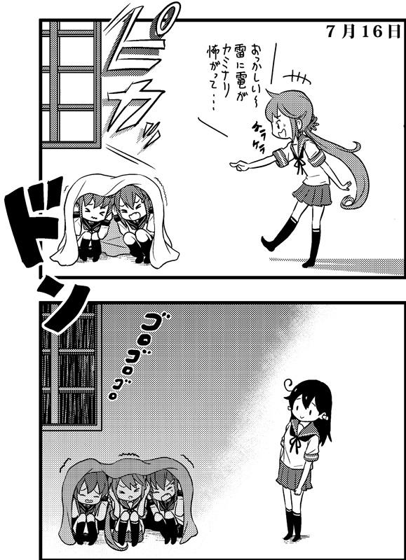 inazuma, ikazuchi, ushio, and akebono (kantai collection) drawn by saiguchi_otoufu