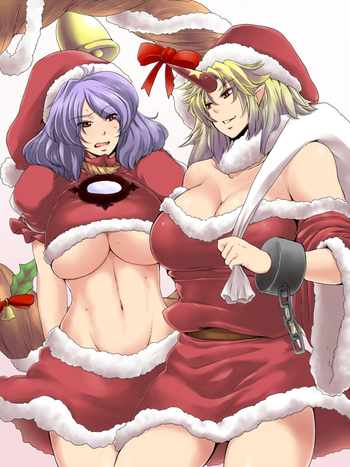 yasaka kanako and hoshiguma yuugi (touhou) drawn by tobisawa