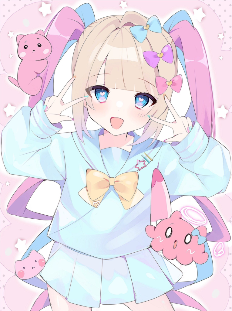 chouzetsusaikawa tenshi-chan and pien cat (needy girl overdose) drawn by meme_(memeol_l)