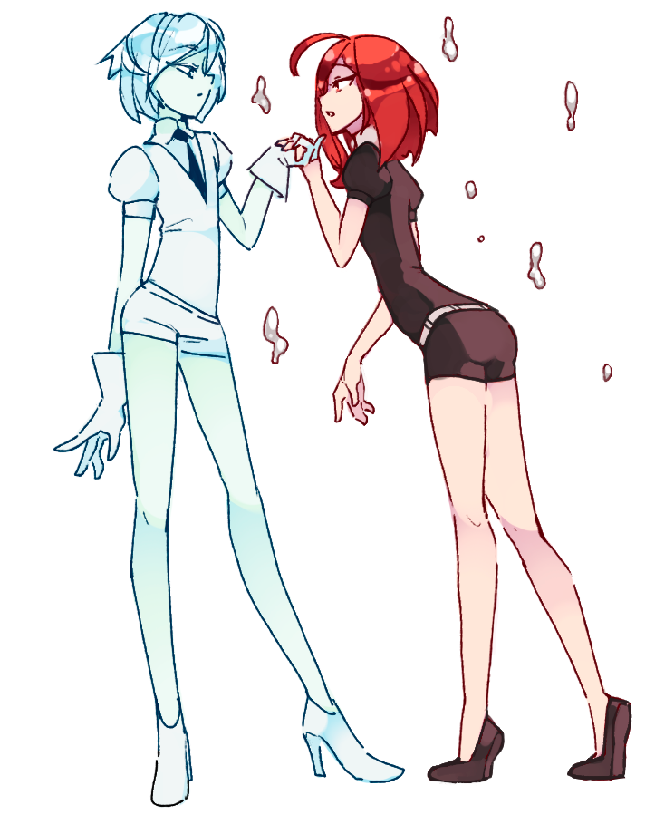 cinnabar and antarcticite (houseki no kuni) drawn by rtil
