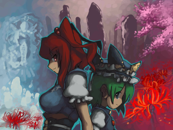 shiki eiki and onozuka komachi (touhou) drawn by itsukia