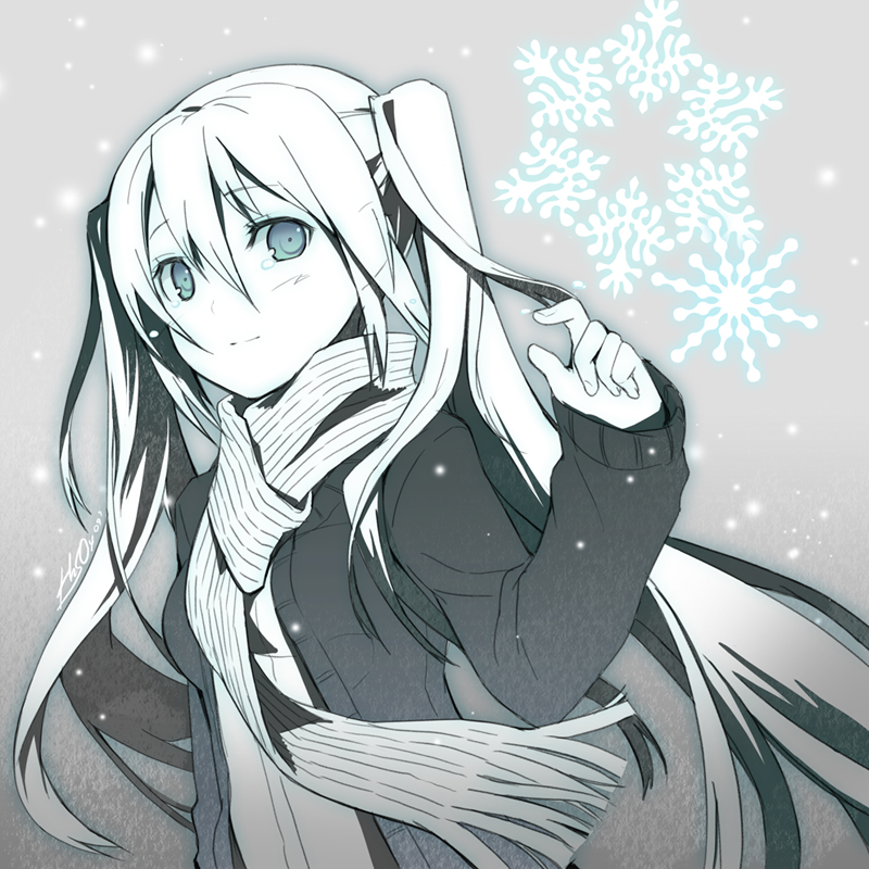 hatsune miku (vocaloid and 1 more) drawn by h2so4