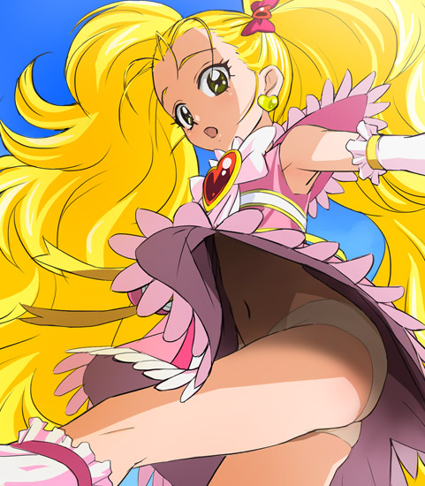 kujou hikari and shiny luminous (precure and 2 more) drawn by haruyama_kazunori