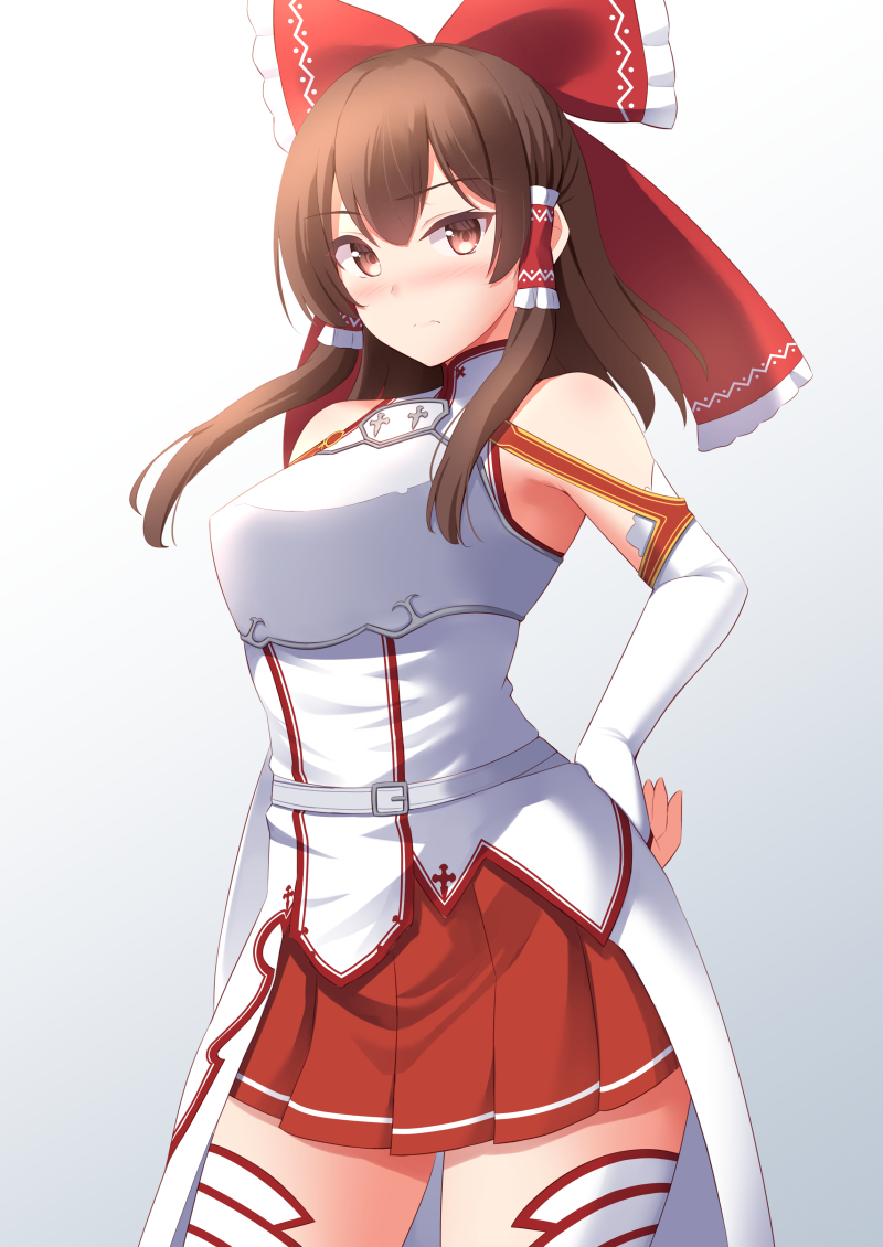hakurei reimu and asuna (touhou and 1 more) drawn by tokyo_yamane
