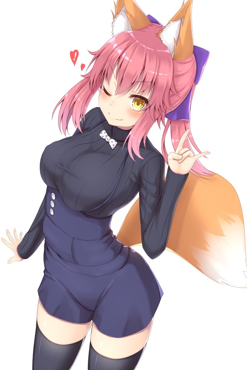 tamamo and tamamo no mae (fate and 1 more) drawn by reinama