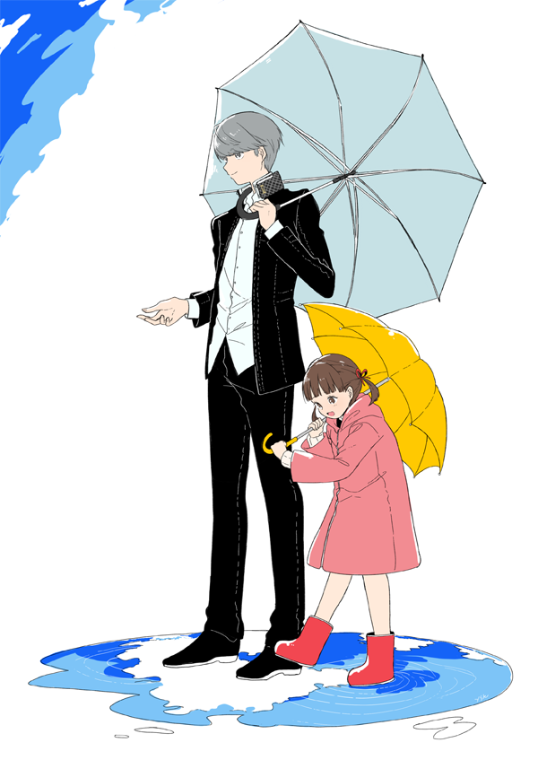 narukami yu and doujima nanako (persona and 1 more) drawn by yasuu!