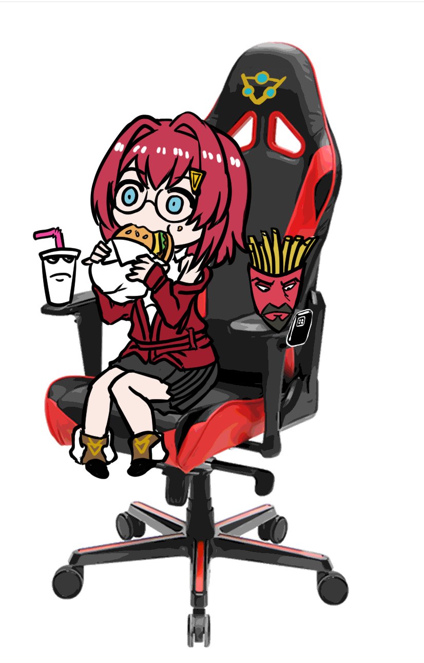 ange katrina, master shake, and frylock (nijisanji and 1 more) drawn by deculture
